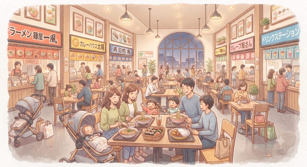 フードコートは子連れの味方