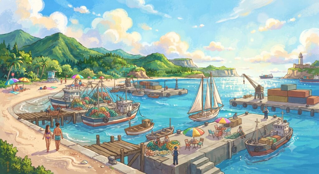 海辺を歩くだけでも楽しい